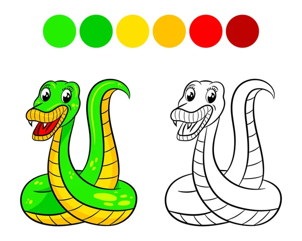 Kolorowanka węża. — Wektor stockowy