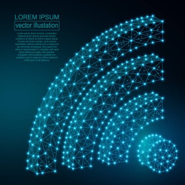 Poligonal wi-fi simge görüntüsü