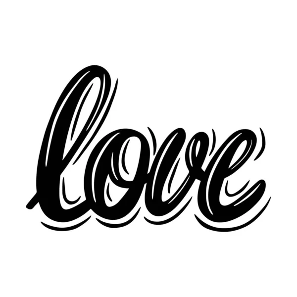 Love. Lettering phrase in vintage style isolated on white background. — 스톡 벡터