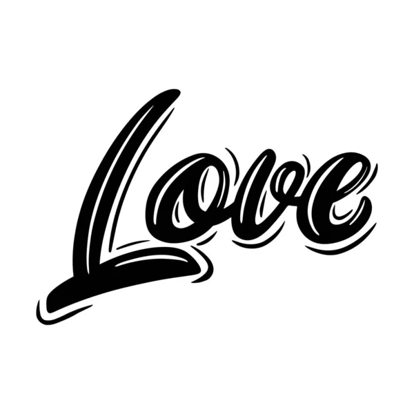 Love. Lettering phrase in vintage style isolated on white background. — Stock Vector