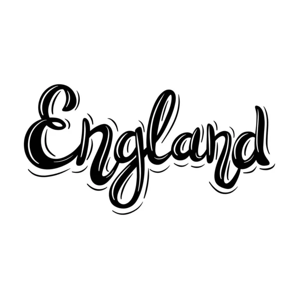 Inglaterra. Frase de letras em estilo vintage isolado no fundo branco . —  Vetores de Stock