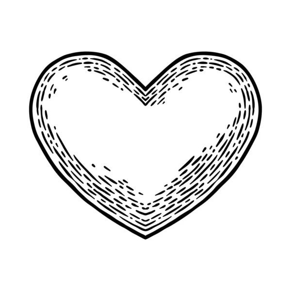 Vintage corazón retro ilustración vectorial aislado sobre un fondo blanco. Elemento de diseño . — Vector de stock