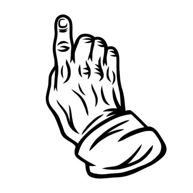 Beyaz arka planda eski el işaretleyicisi izole edilmiş retro vektör çizimi. Her amaç için harika bir tasarım.