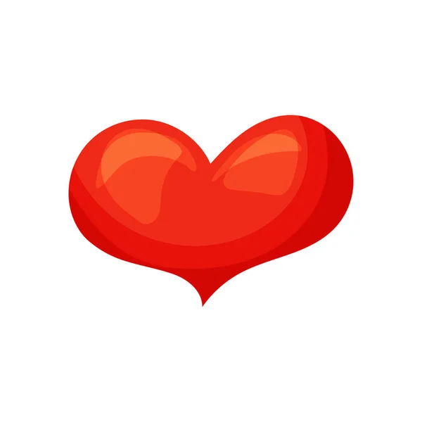 Corazón rojo Iconos de dibujos animados vector ilustración sobre un fondo blanco. Gran diseño para cualquier propósito . — Vector de stock