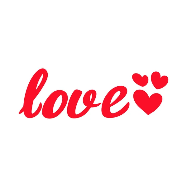 Herz Schriftzug Liebe Cartoon Symbole Vektor Illustration auf weißem Hintergrund. Tolles Design für jeden Zweck. — Stockvektor