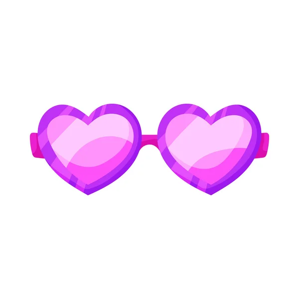 Heart shaped glasses Cartoon icons vector illustration on a white background. Great design for any purposes. — Stock Vector