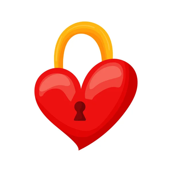 Heart lock Cartoon icons vector illustration on a white background. Great design for any purposes. — Stock Vector