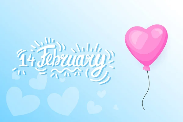 Valentijnsdag banner sjabloon. Romantische compositie. Vector illustratie voor uw ontwerp. — Stockvector