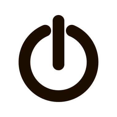 Güç simgesi. Güç sembolü. Düz vektör çizim. Başlat simgesi.