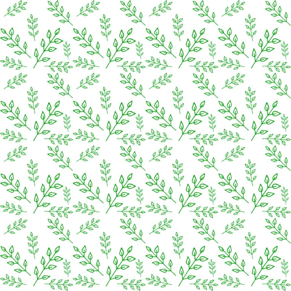 Line art leaf pattern. Doodle leaves. Spring, summer or autumn  symbol. Vector illustration.