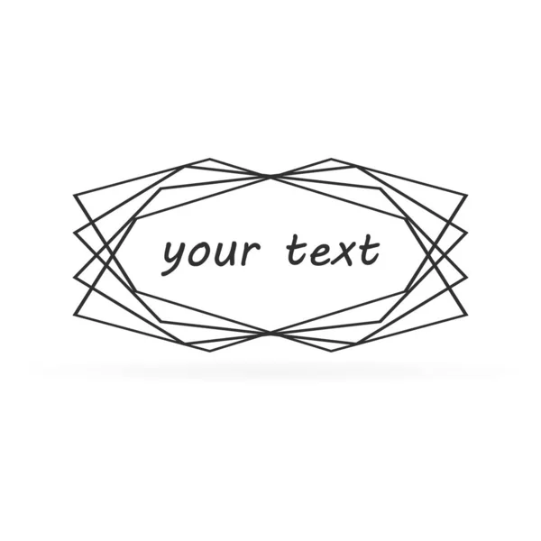 Cadre Ligne Art Bordure Pour Texte Illustration Vectorielle — Image vectorielle