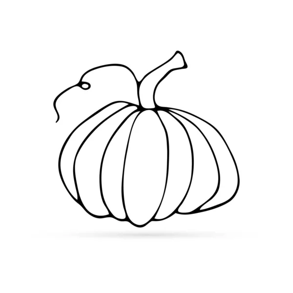 Иконка Тыквы Символ Хэллоуина Иллюстрация Вектора Еды — стоковый вектор