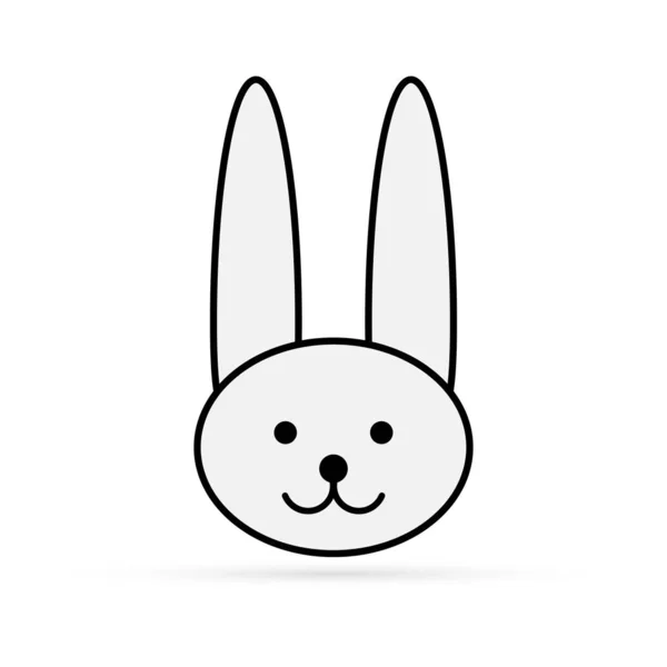 ウサギのアイコン イースターラインアート デザインのウサギ ベクトルイラスト — ストックベクタ