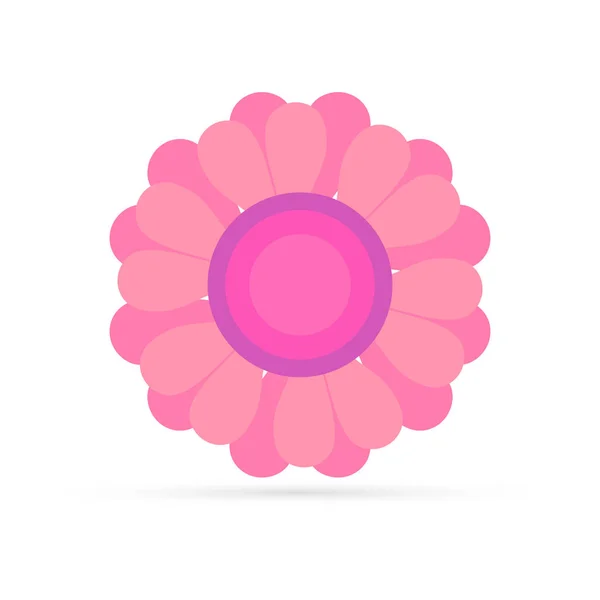 Růžová Ikona Květiny Vektorová Ilustrace — Stockový vektor