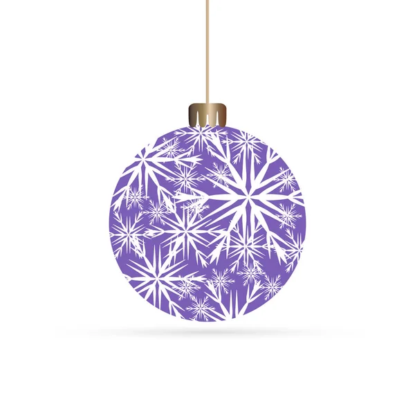 Christmas Ball Snowflake Celebration Greeting Gift Card Sketch Decoration Tree — Stock Vector