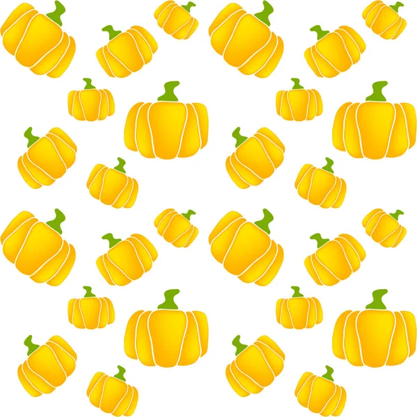 Modèle Citrouille Symbole Halloween Contexte Alimentaire Fond Automne Illustration Vectorielle — Image vectorielle