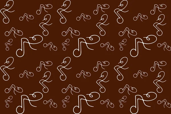 Art Music Note Padrão Sem Costura Doodle Sinais Musicais Signature — Vetor de Stock