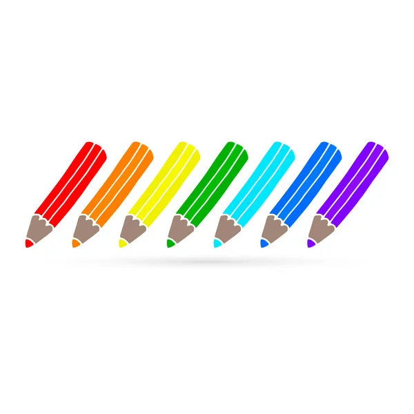 Icône Crayon Doodle Dessin Main Symbole Scolaire Illustration Vectorielle — Image vectorielle