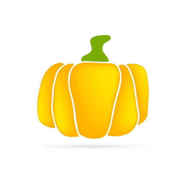 Dessin Main Icône Citrouille Doodle Symbole Halloween Illustration Vectorielle Alimentaire — Image vectorielle