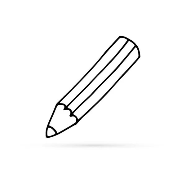 Ikona Tužky Omalovánky Kresba Podle Ručního Designu Dětská Kolekce Umění — Stockový vektor
