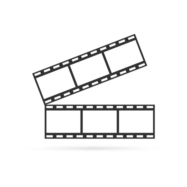 Film Remsa Ikon Isolerad Vit Vektor Illustration — Stock vektor