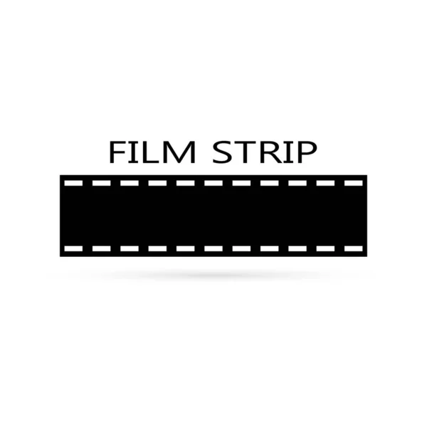 Filmstreifensymbol Auf Weiß Isoliert Vektorillustration — Stockvektor