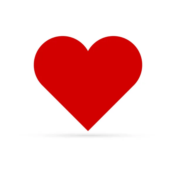 Red Heart Icon Isolated Valentine Symbol Wedding Design Love Vector — Stock Vector