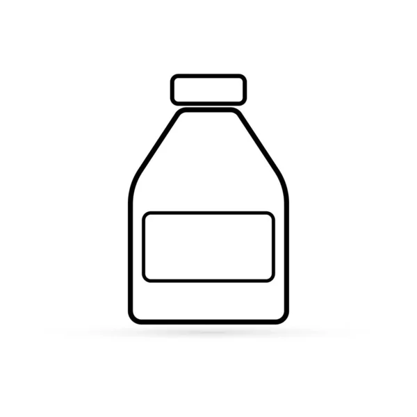 Контурна Медицина Або Значок Косметичної Пляшки Ізольовані Білому Ескіз Векторні — стоковий вектор