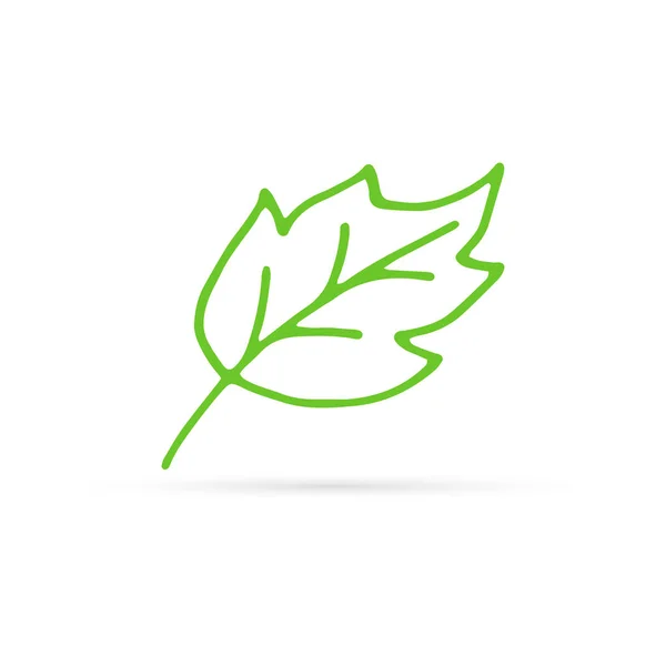 Kreslení Čáry Ekologické Logo Podzim Jaro Léto Skica Vektorové Stock — Stockový vektor