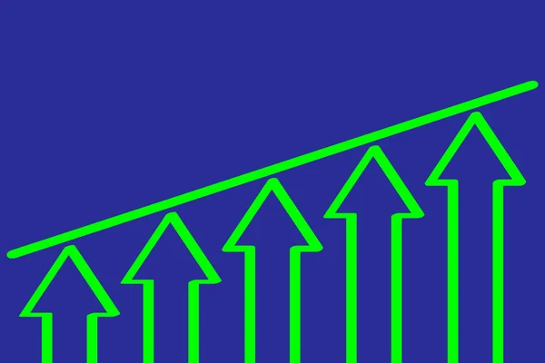 Ícone Seta Linear Azul Gráfico Linha Arte Ilustração Estoque Vetorial — Vetor de Stock