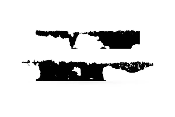 Черные Чернила Мазки Формы Декора Баннеров Рамок Надписей Логотипов Гранж — стоковый вектор