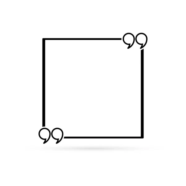 空白模板 引号隔离在白色上 引用图标 引文用白色背景表示孤立的黑色 矢量存量说明 — 图库矢量图片