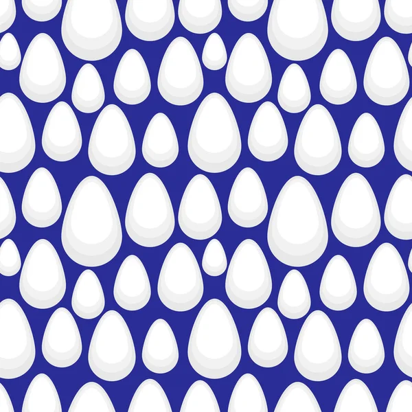 复活节彩蛋在蓝色上的无缝图案 复活节假期设计的矢量库存图解 — 图库矢量图片