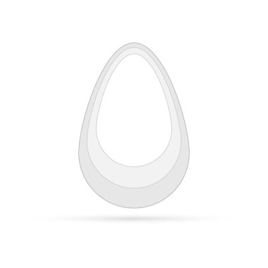 Paskalya yumurtası etiketi, beyaz üzerine izole edilmiş ikon. Paskalya bayramları için farklı renkte vektör stok çizimi. Bahar tatili. 