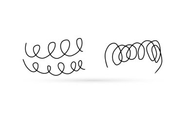 Beyaz üzerine izole edilmiş tasarım için Doodle sripal dalga ikonu. Ana hatlarıyla çocukların el çizimleri. Sketch vektör stok çizimi