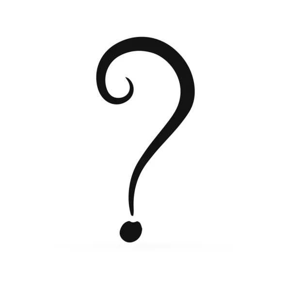 Question Icon Isolated White Vector Stock Illustration — Stock Vector