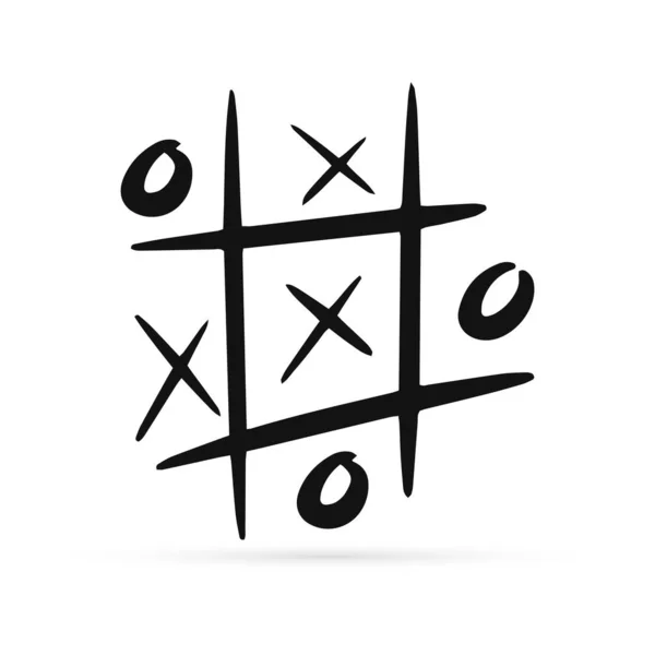 Tic Tac Toe Esboço Jogo Cruzado Zero Desenho Plano Ilustração imagem  vetorial de threecvet.gmail.com© 655605606