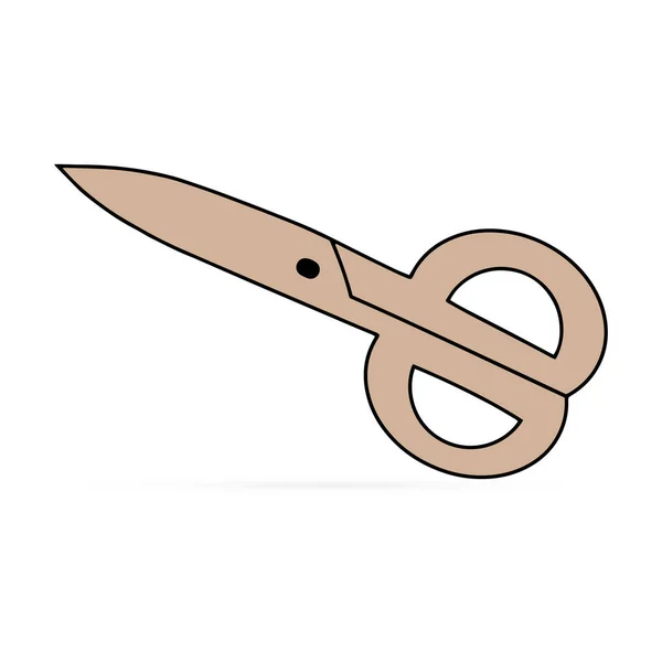 Doodle Scissors Symbol Isoliert Auf Weiß Nähwerkzeug Handzeichnerische Kunst Vektoraktiendarstellung — Stockvektor