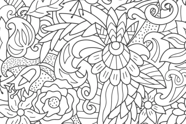 Beyaz yapraklı desenli stres önleyici çiçek. Kart için el çizimi yapın. Kumaş dizayn et. Sketch vektör stok çizimi