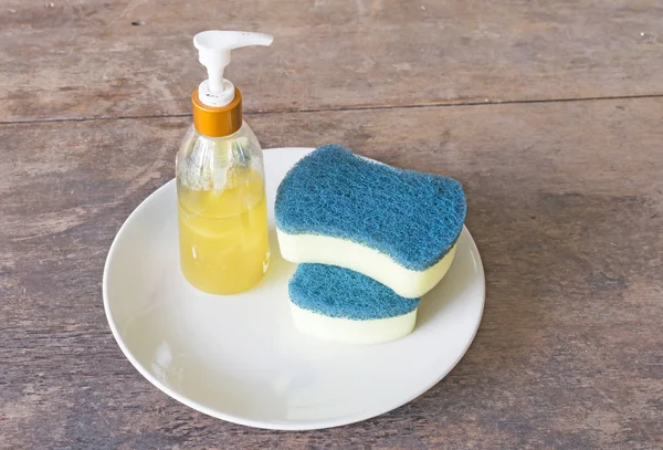 Household cleaning sponge for cleaning — Stock Photo, Image