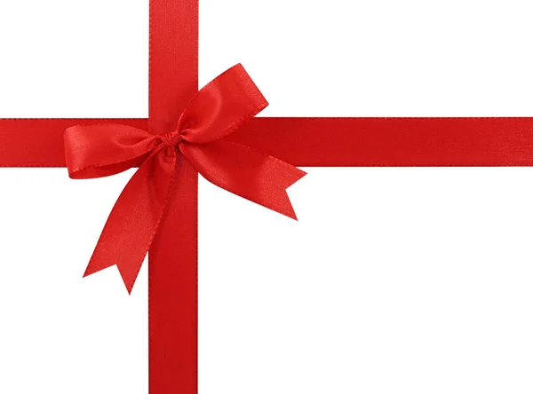 Kırmızı hediye şerit yay ile