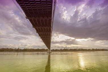 günbatımı Maeping manzara nehir, Tak şehir Tayland,