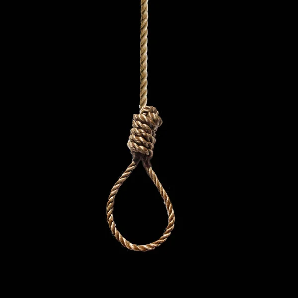 絞首刑執行人のロープ縄の結び目 — ストック写真