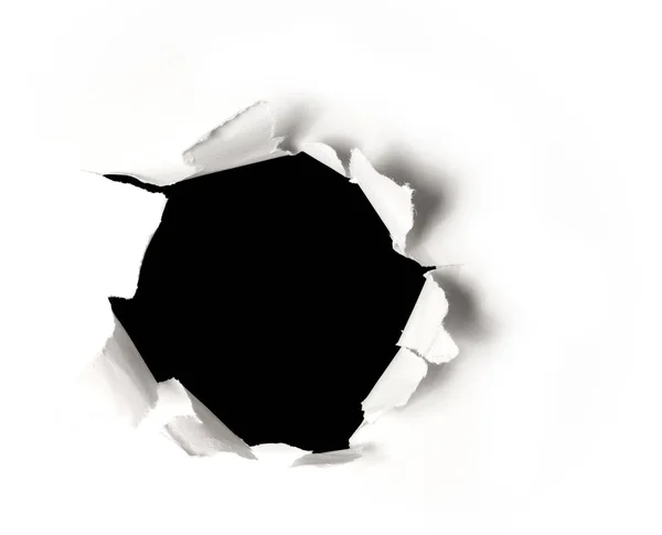 Curl paper with black hole — Stock Photo, Image