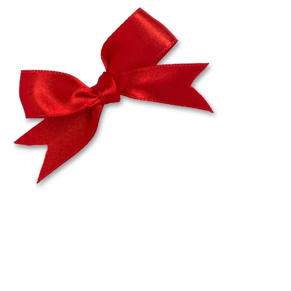 Red bow on white background — Stock Photo, Image