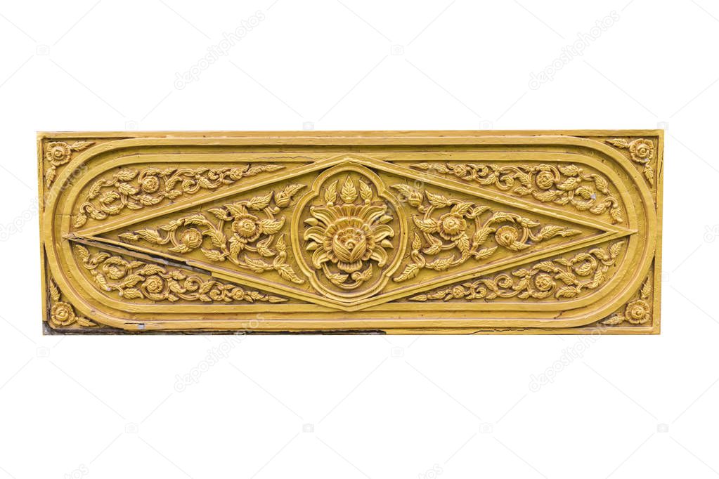 The gold stucco design 