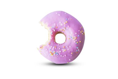 çörek üzerinde beyaz izole