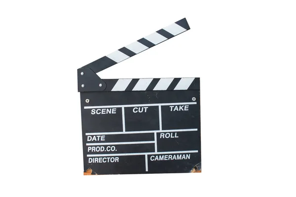 Film slate on white — Stock Photo, Image