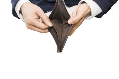  boş bir cüzdan holding