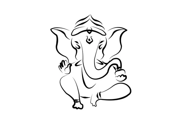 Dessin hindou ganesha — Photo